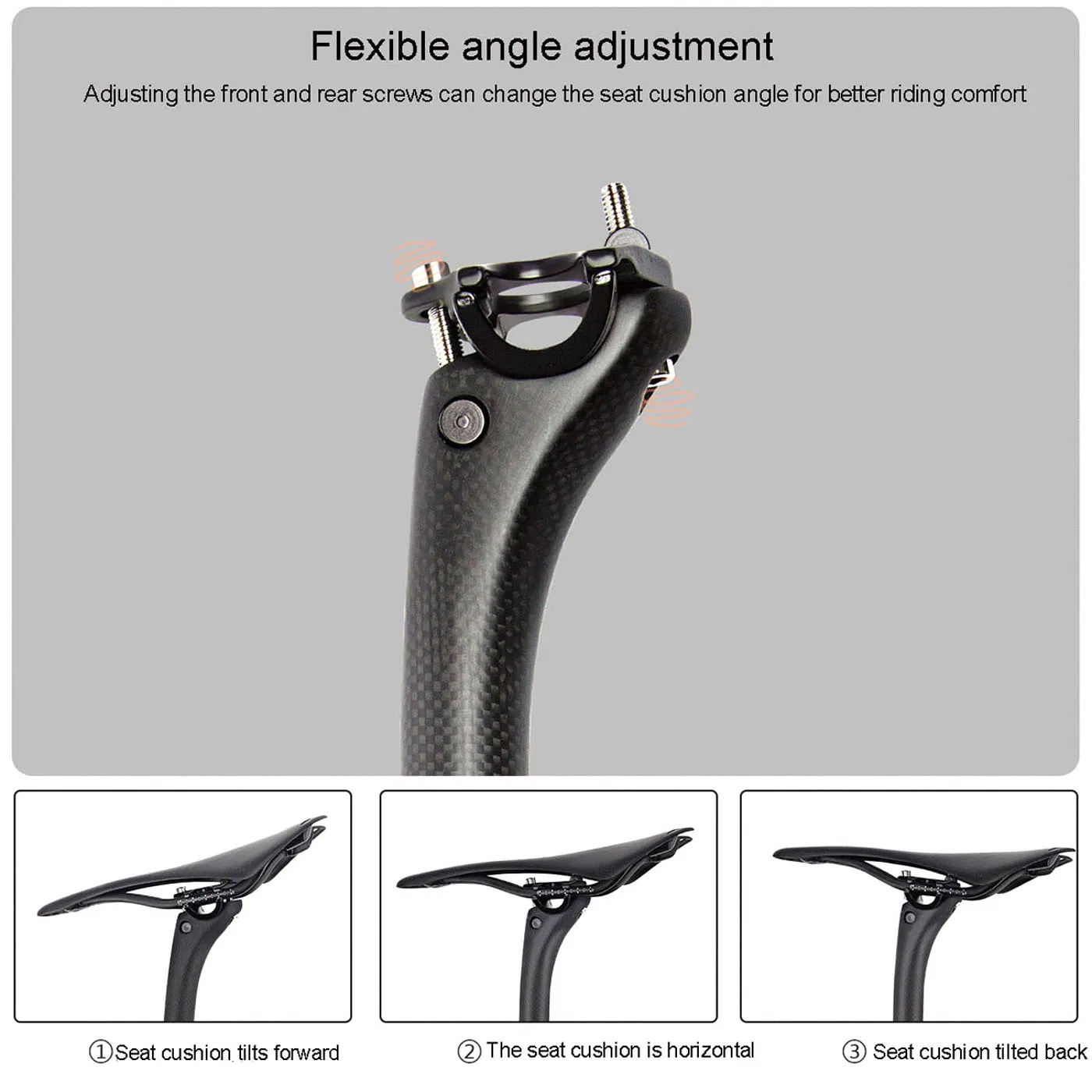 Giclibi Carbon Seatpost MTB Road Bike Carbon Fiber Seatpost Drop Handle Bar