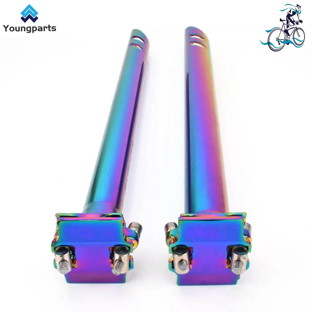 Youngparts Aluminum Alloy Bike Adjustable Seatpost, Bicycle Shock Absorber Seat Post Bicycle Seat Tube