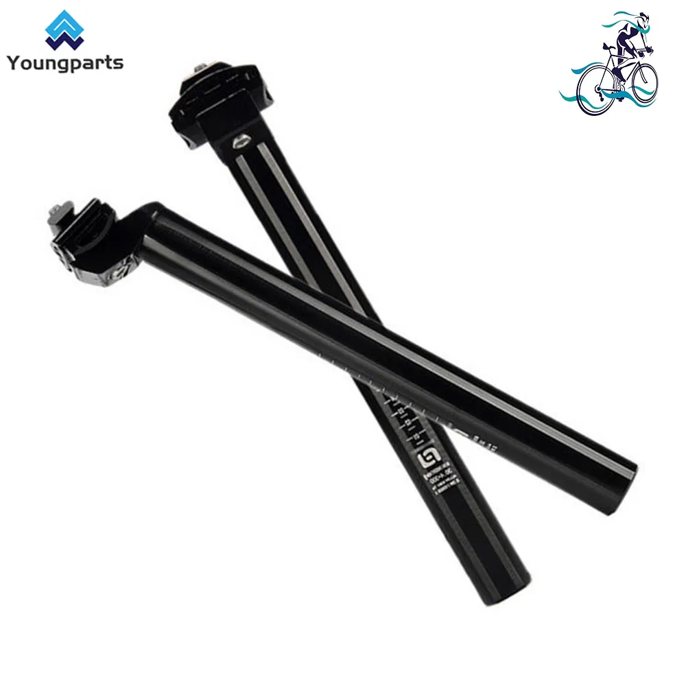 Youngparts Bicycle Seatpost 25.4/27.2/28.6/30.4/30.9/31.6 X 350mm Aluminum Alloy Adjustable Seatpost Suitable for MTB Wake Seatpost